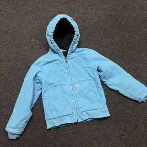 Carhartt CP9564-442 Canvas Insulated Sherpa Lined Hooded Jacket Youth Medium